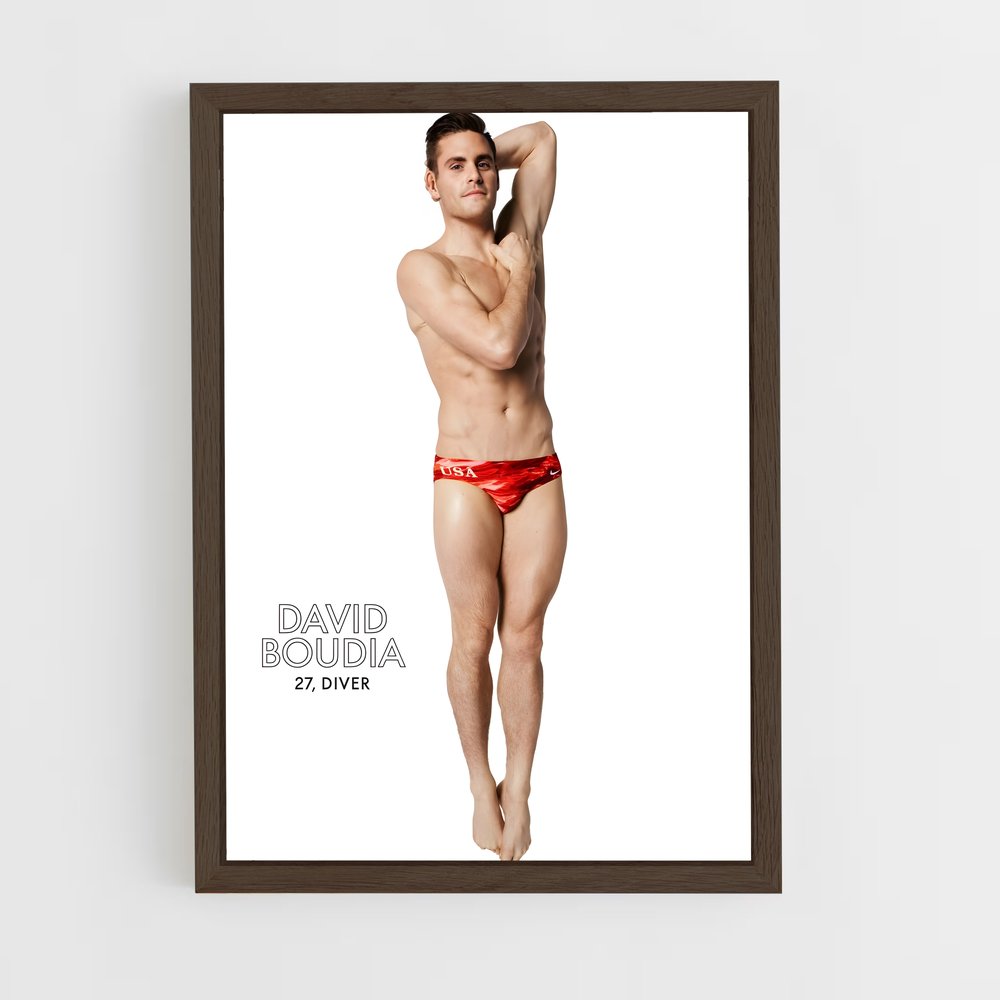 Poster Pose Audacieuse – affiche Plongeon depuis une plateforme (vue 5)